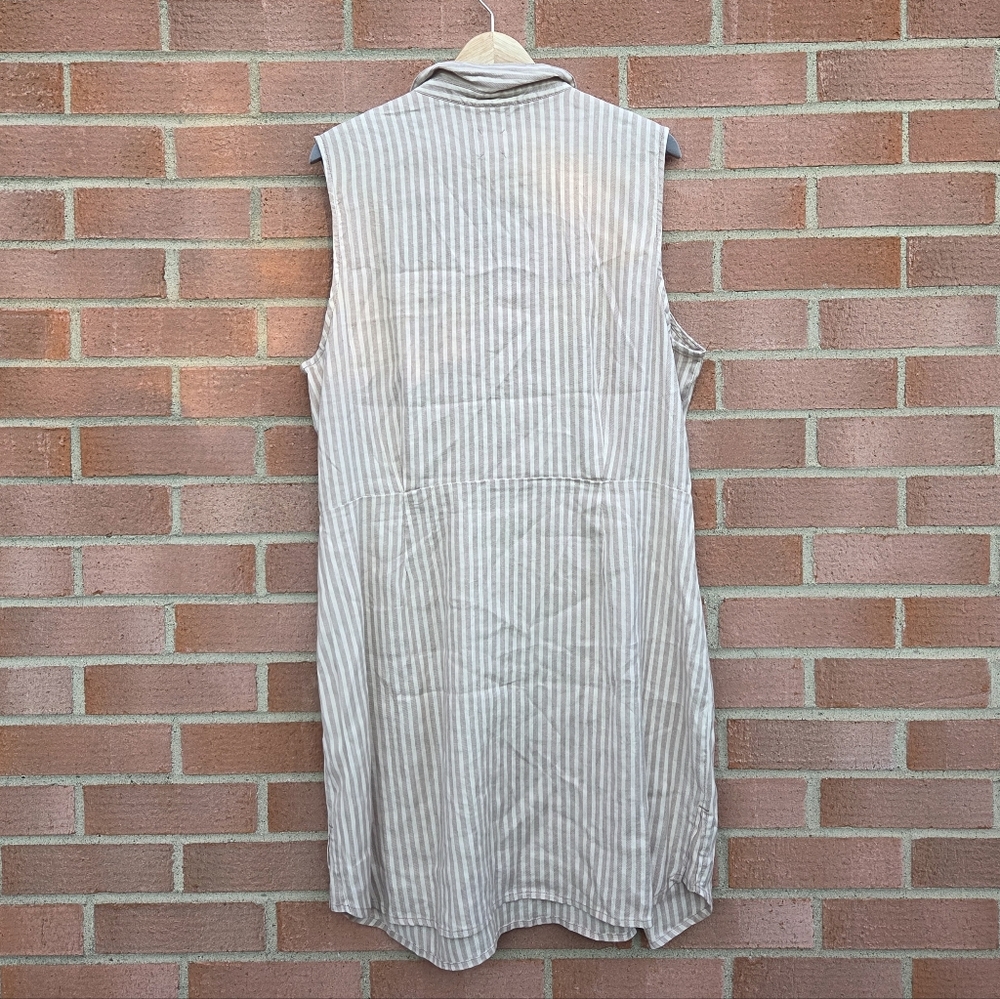 NIC+ZOE Women's Cafe TIE Front Dress Neutral Multi XL - Picture 4 of 5